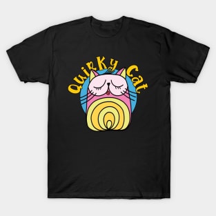 Quirky Cat Pink Cat T-Shirt